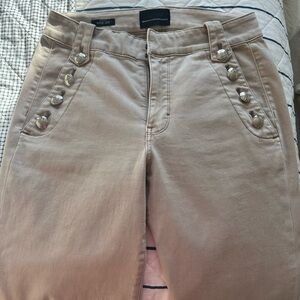 White House Black Market Taupe Wide Leg Pants